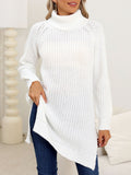 Anke® | Turtleneck sweater with slit and long sleeves