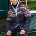 Navy blue + red
