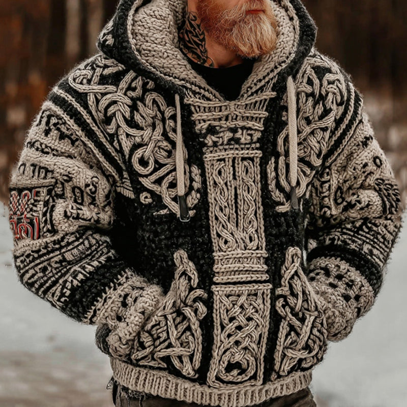 Men's Viking Celtic Knot Cozy Casual Hooded Sweater artswardrobe