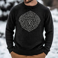 Men's Vintage Celtic Pattern Knit Crew Neck Sweater artswardrobe