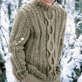 Men's Soft Warm Clan Pattern Aran Sweater artswardrobe