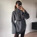 Justina® | Stylish knitted sweater with a turtleneck