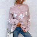 Geraldine® | Knitted sweater with a frost flower pattern