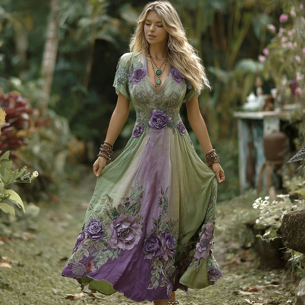 Green purple heart