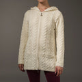 Celtic Knot Hooded Zip Aran Sweater artswardrobe