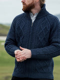 Vintage Floral Men's Zipper Sweater artswardrobe