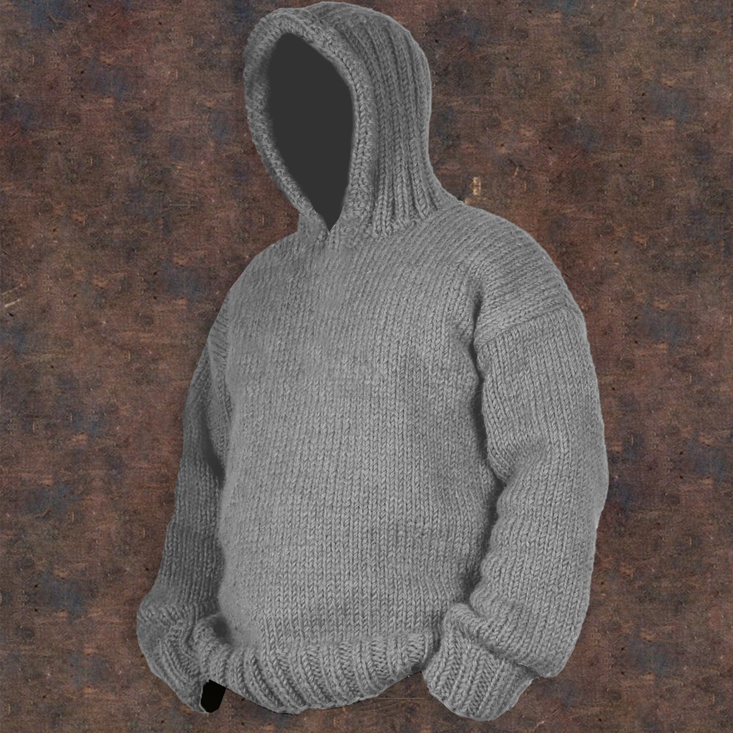 Vintage Cable Knit Basic Hooded Sweater artswardrobe