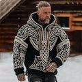 Men's Viking Celtic Pattern Art Cozy Hooded Sweater artswardrobe