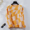 Dorotea® | Sweater with a geometric pattern in a contrasting color