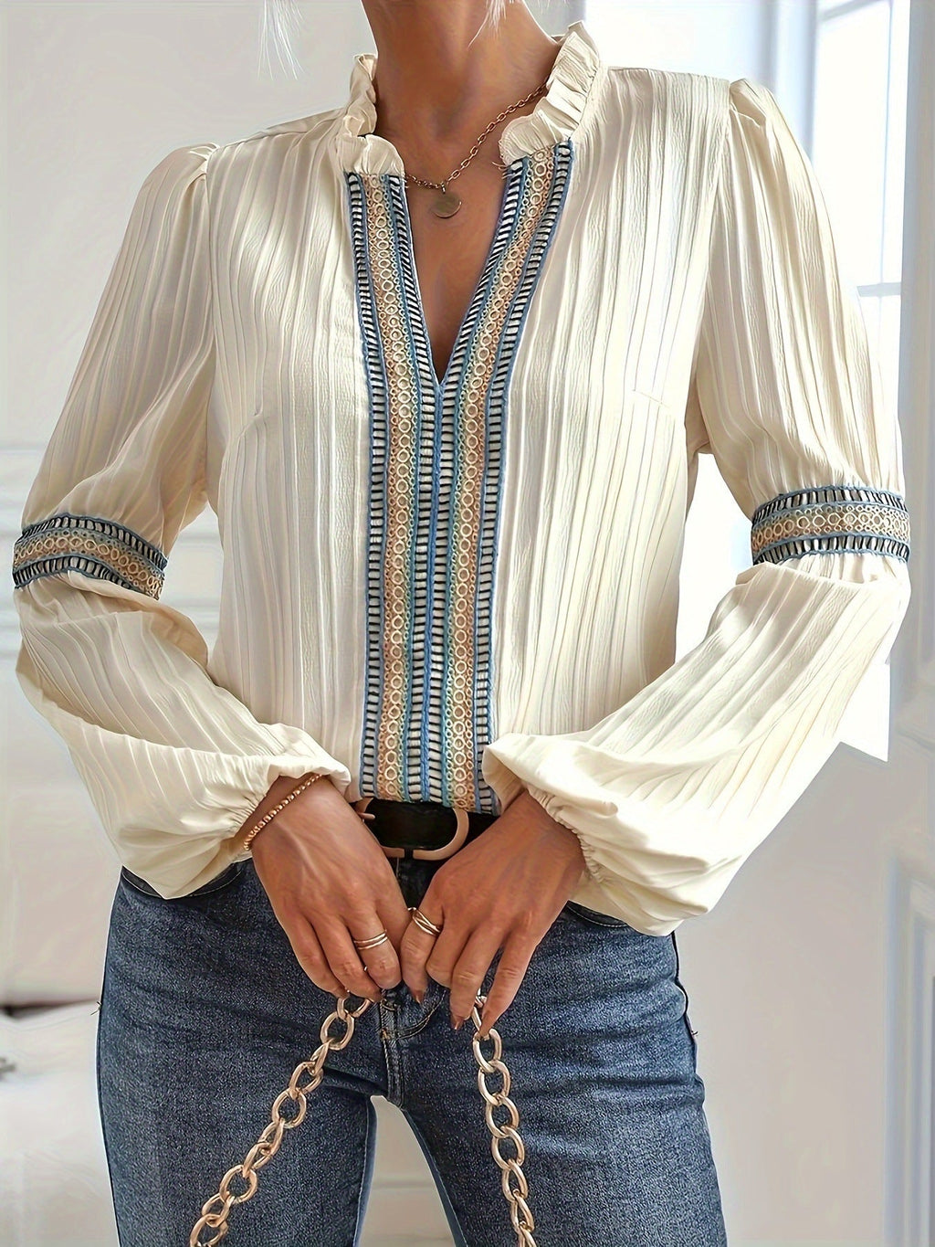 A Vintage Style Blouse with Delicate Timeless Details