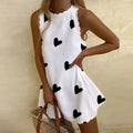 White (heart print)