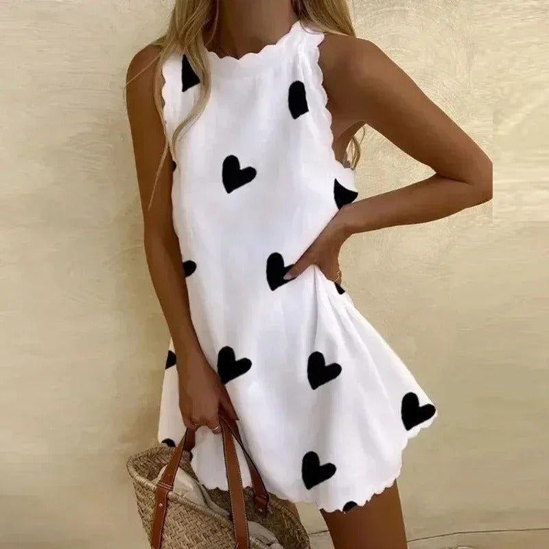 White (heart print)