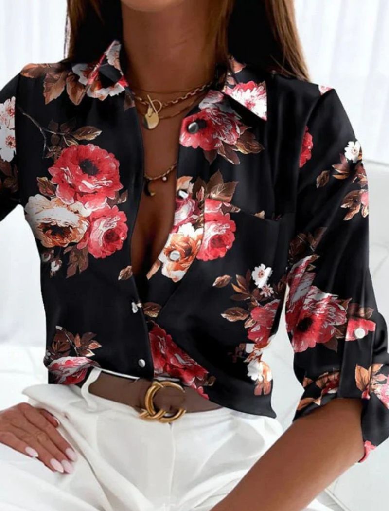 Black Pink Flowers