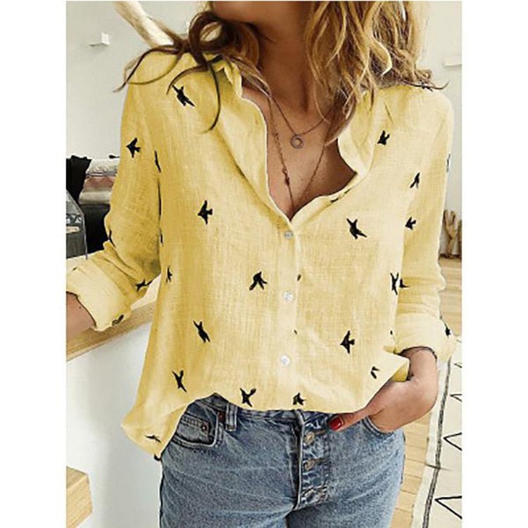 Yellow With Birds