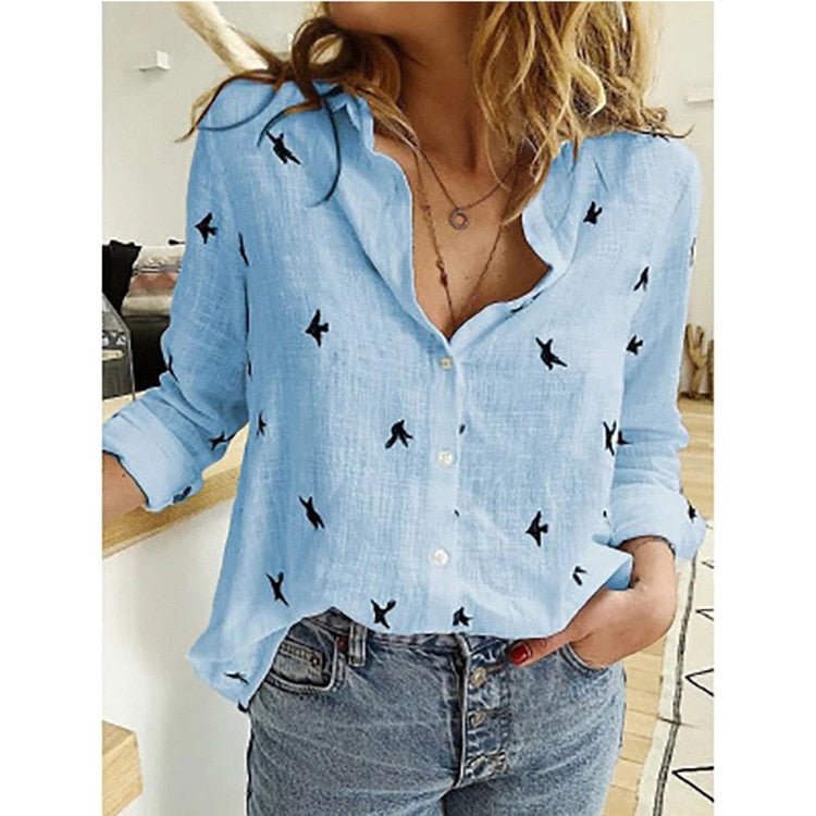 Blue With Birds